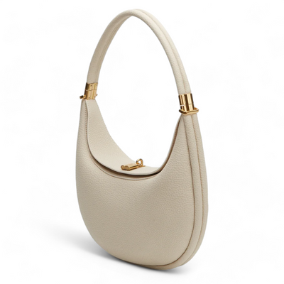 Emma | Ledertasche Damen aus Echtem Leder – Elegante Halbmondform in Onyx