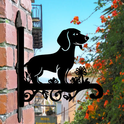 Dachshund Metall Pflanzenständer zum Hängen