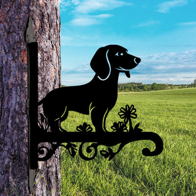 Dachshund Metall Hängender Pflanzentopfständer