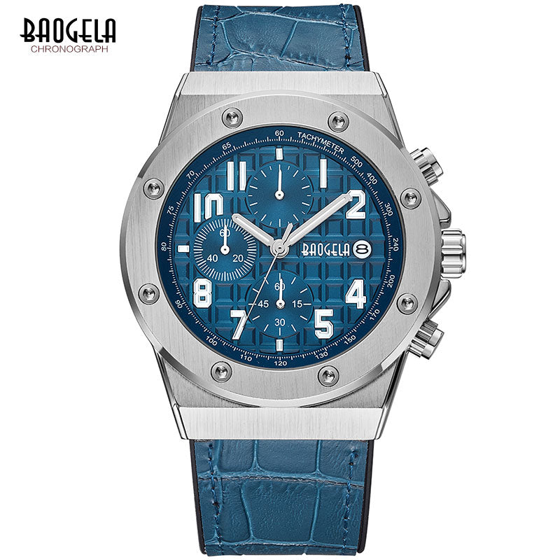 Elegante Herren Chronograph Armbanduhr