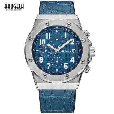 Elegante Herren Chronograph Armbanduhr