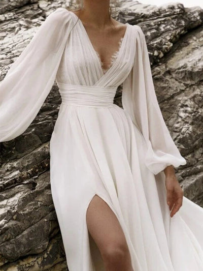 Boho Strand Hochzeitskleid für Damen | Maxi