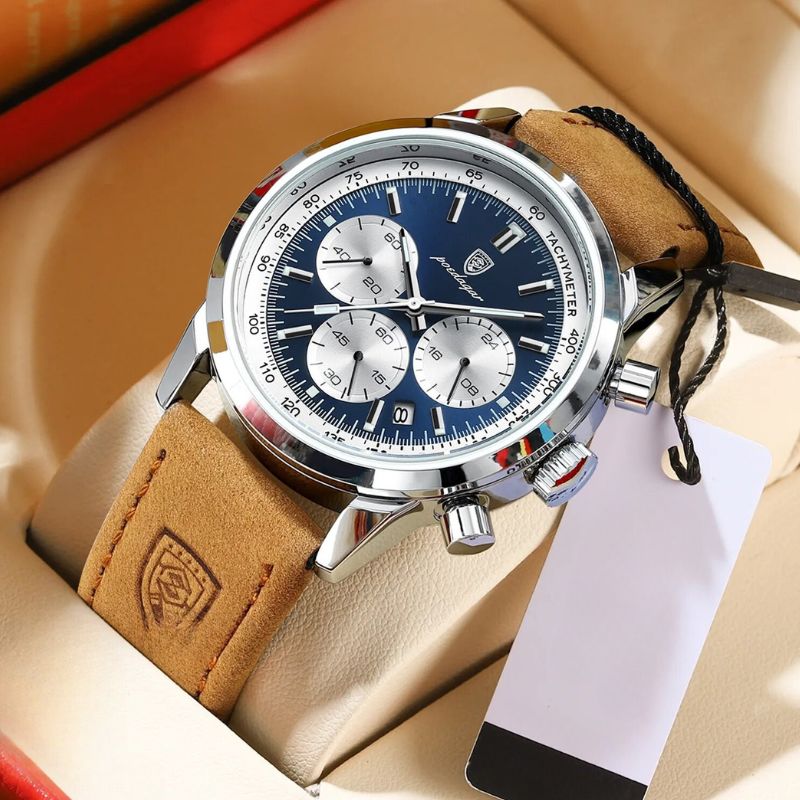 Klassische Herren Chronograph Armbanduhr