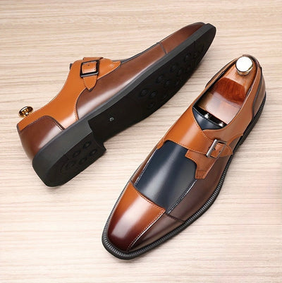Elegante Herren Monk Strap Schnallenschuhe