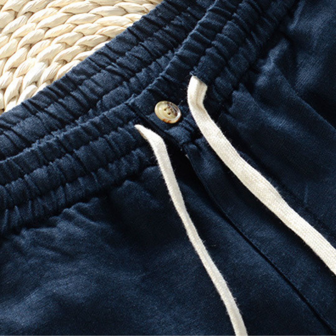 Elastische Leinen Herren Hose