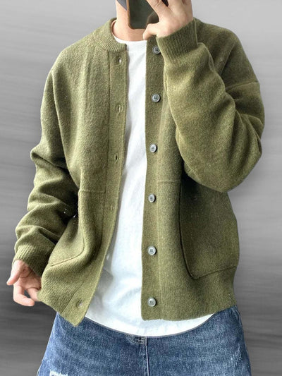 Moderne Strickjacke mit Bomberkragen für Stilbewusste