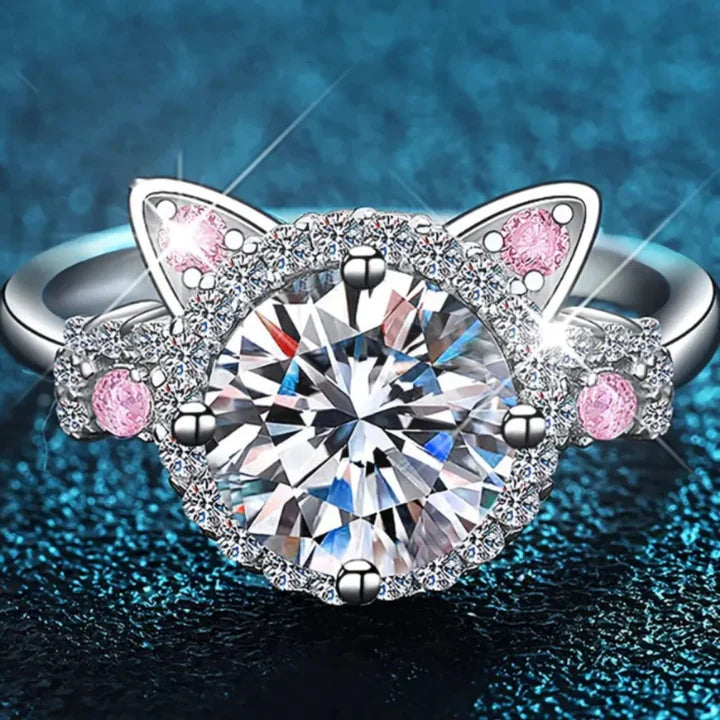 Rosa leuchtender Kitty-Ring