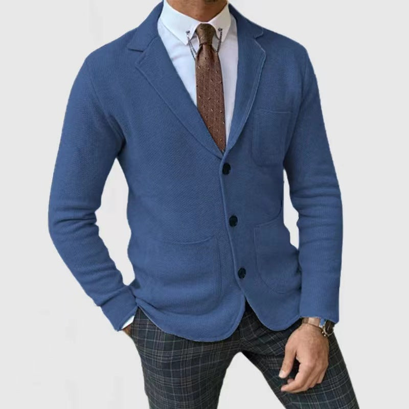 Herren Strickblazer mit modernem Schnitt und praktischen Taschen Aliams