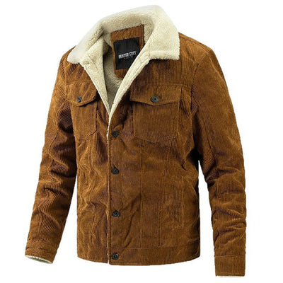 Herren warme Cordjacke mit Teddyfell Aliams