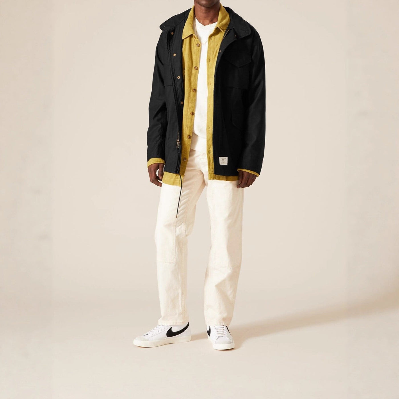 Herren multifunktionale Parkajacke mit verstellbarem Kragen und stabilen Taschen Aliams