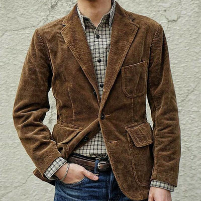 Herren elegante Cordjacke Aliams
