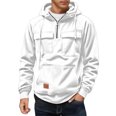Herren Fleece-Hoodie mit praktischen Taschen Aliams