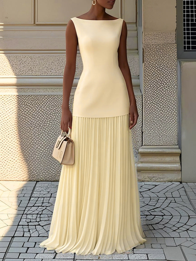 Serena - Faltenmaxikleid