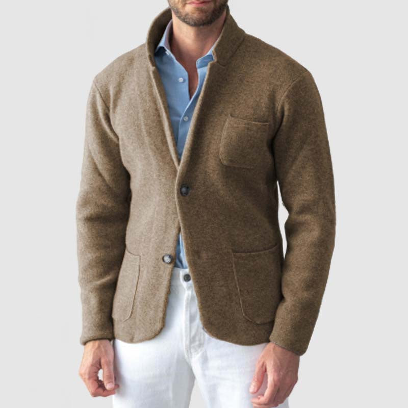 Herren Cardigan mit Eleganter Schnittführung und praktischen Taschen Aliams