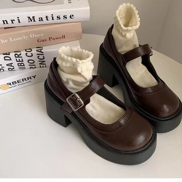 Retro Dirndl Schuhe für Damen | Plateau