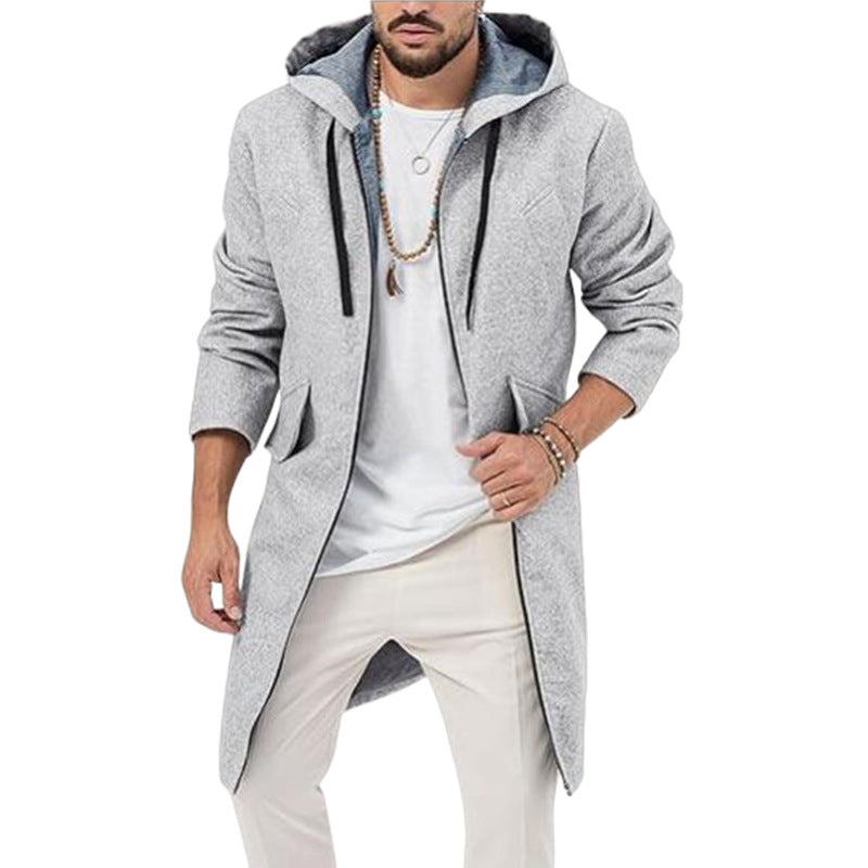 Herren modische Longjacke mit praktischem Kapuzen-Design Aliams