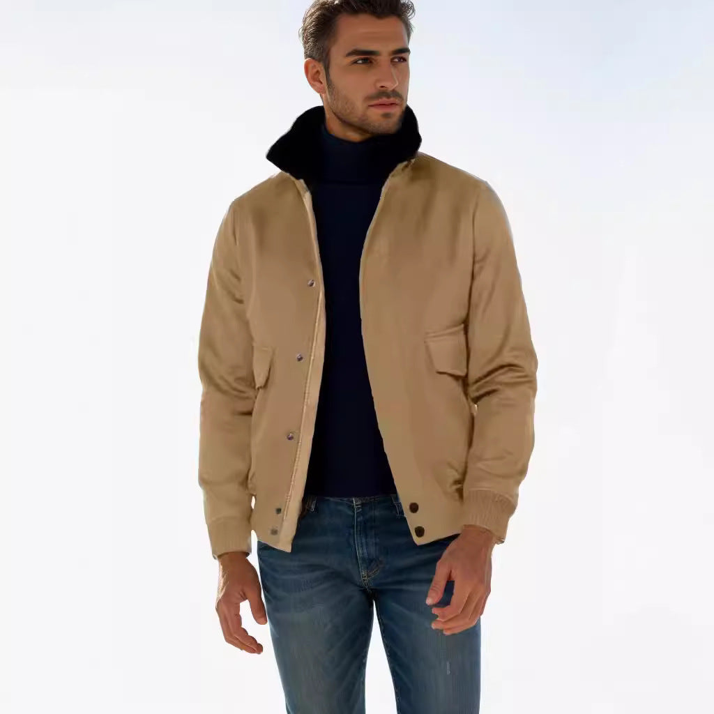 Herren stylischer Übergangsjacke mit hohem Kragen Aliams