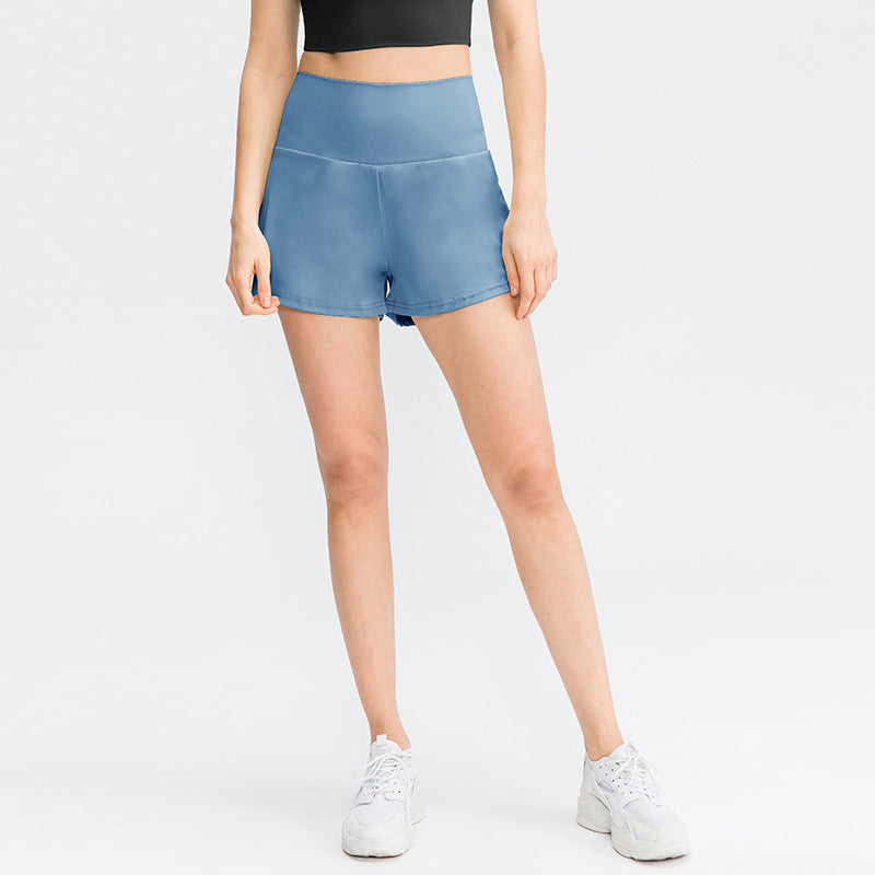 Phoebe |  2-in-1 Yoga-Shorts mit hoher Taille und Seitentaschen