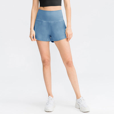 Phoebe |  2-in-1 Yoga-Shorts mit hoher Taille und Seitentaschen