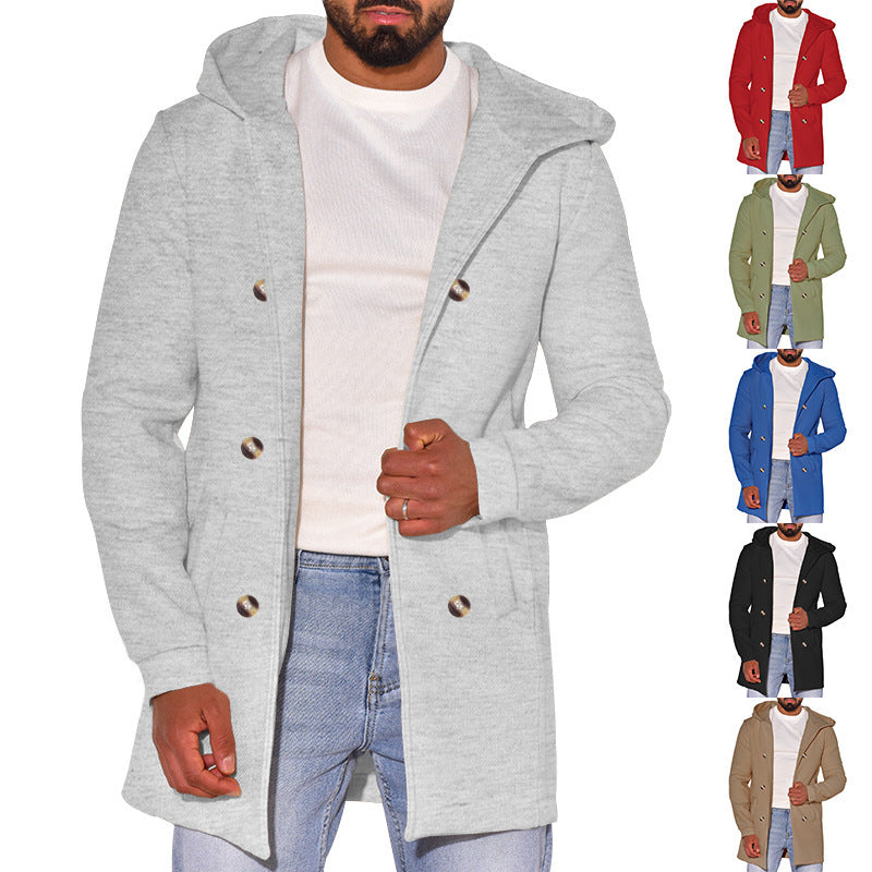 Herren modische Parkajacke mit praktischen Taschen und Kapuze Aliams