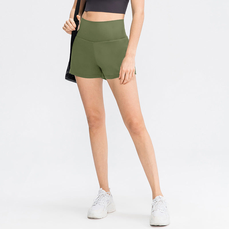 Phoebe |  2-in-1 Yoga-Shorts mit hoher Taille und Seitentaschen