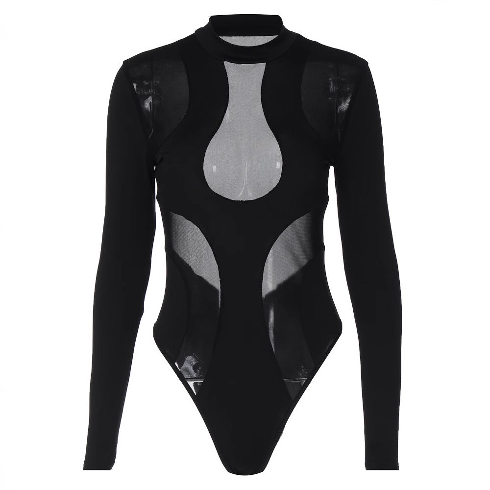 Trendiger Damen Bodysuit mit Cut-Outs & Mesh-Einsätzen – Nayeli
