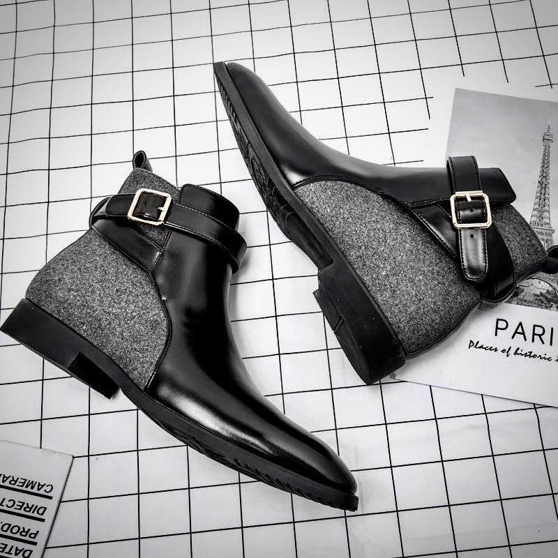 Handgefertigte Herren Leder Stiefel