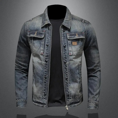 Herren Jeansjacke Klassisch Regular Fit Baumwolle