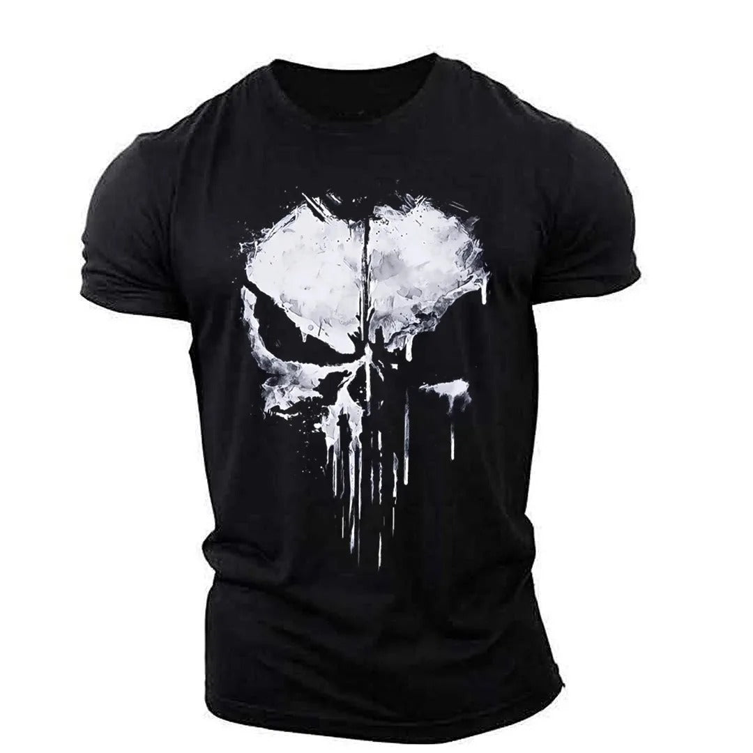 Cooles Herren T-Shirt mit Totenkopf Motiv