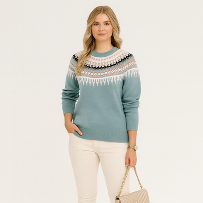 Olivia Norwegerpullover – Damen Pullover mit nordischem Muster