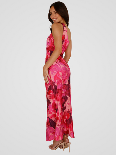 AURORA ONE SHOULDER PLISSEEKLEID