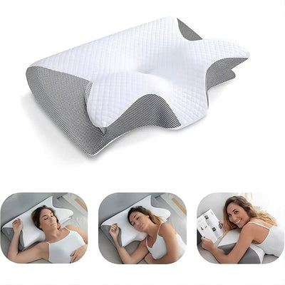 5-in-1-Memory-Foam-Kissen – Nacken- und Schulterstütze für Rücken-, Seiten- und Bauchschläfer