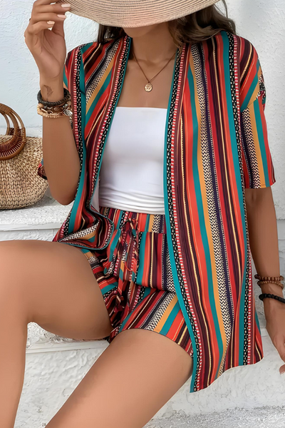 Rosalinda - Schickes Boho Tropisches Zweiteiliges Outfit