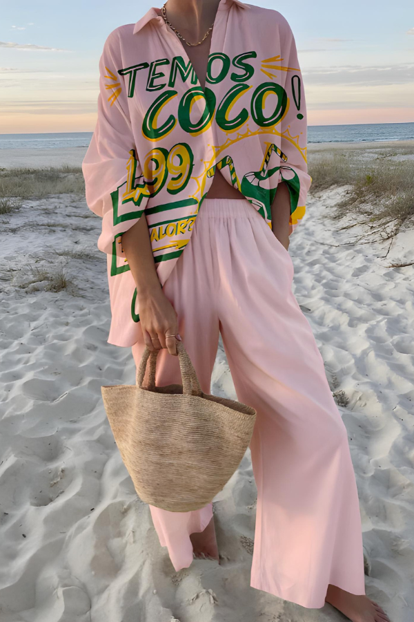 Olive - Stylisches Set mit Abgefahrenen Mustern Damen