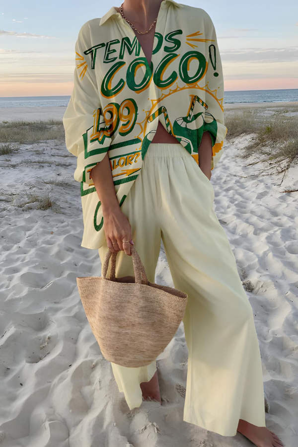 Olive - Stylisches Set mit Abgefahrenen Mustern Damen