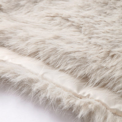 Cropped Kunstfell Pullover mit weiten Ärmeln für Damen