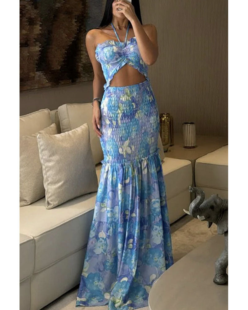 Mark | Vivica Blumen-Smock-Maxi-Kleid