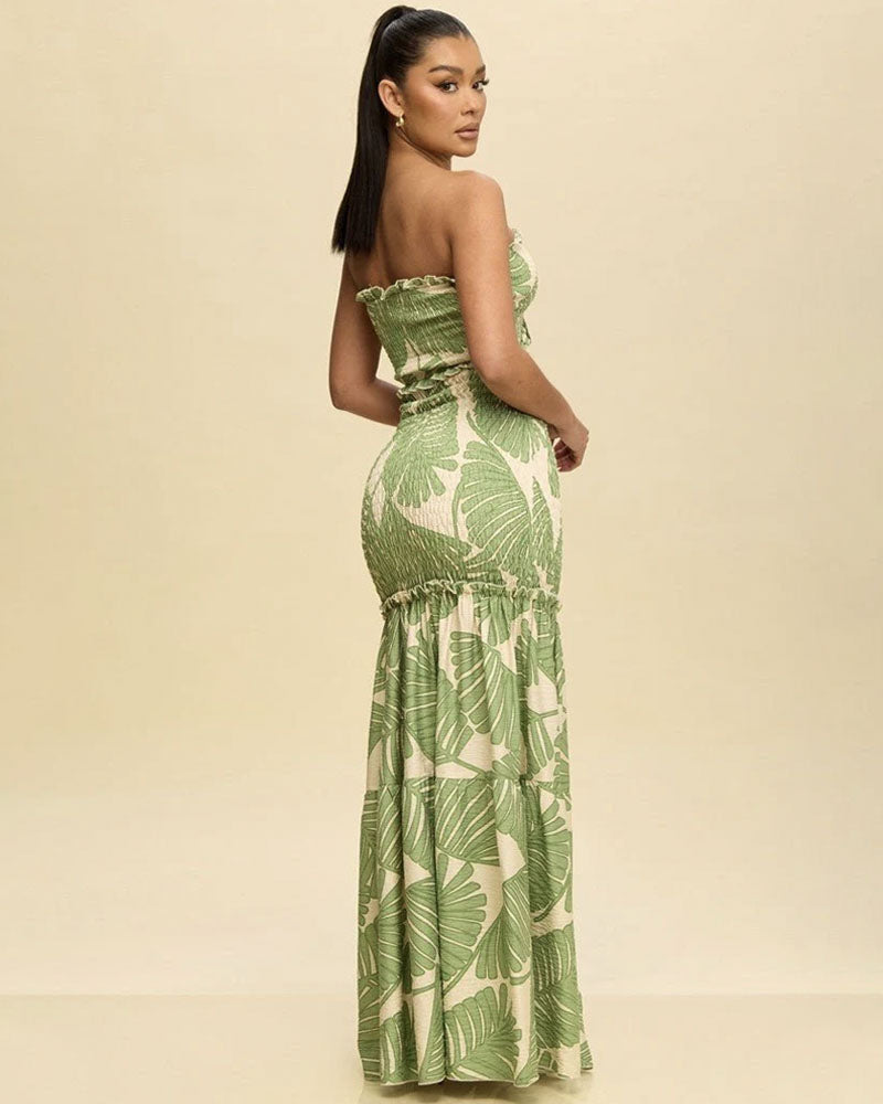 Mark | Vivica Blumen-Smock-Maxi-Kleid