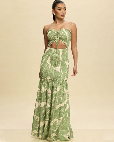 Mark | Vivica Blumen-Smock-Maxi-Kleid