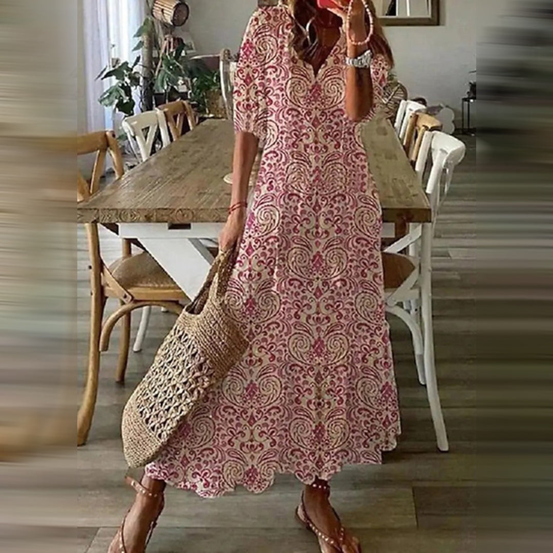 Maxi-Boho-Kleid Capucine mit elegantem Retro-Charme