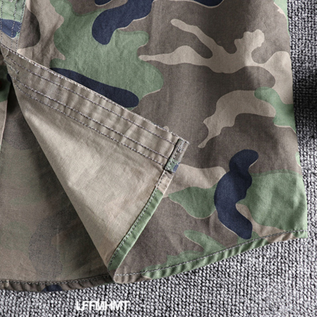 Robustes Herren langarm Hemd in Camouflage Optik