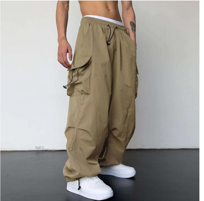 Herren weitem Bein Cargo Hose | Multi Taschen