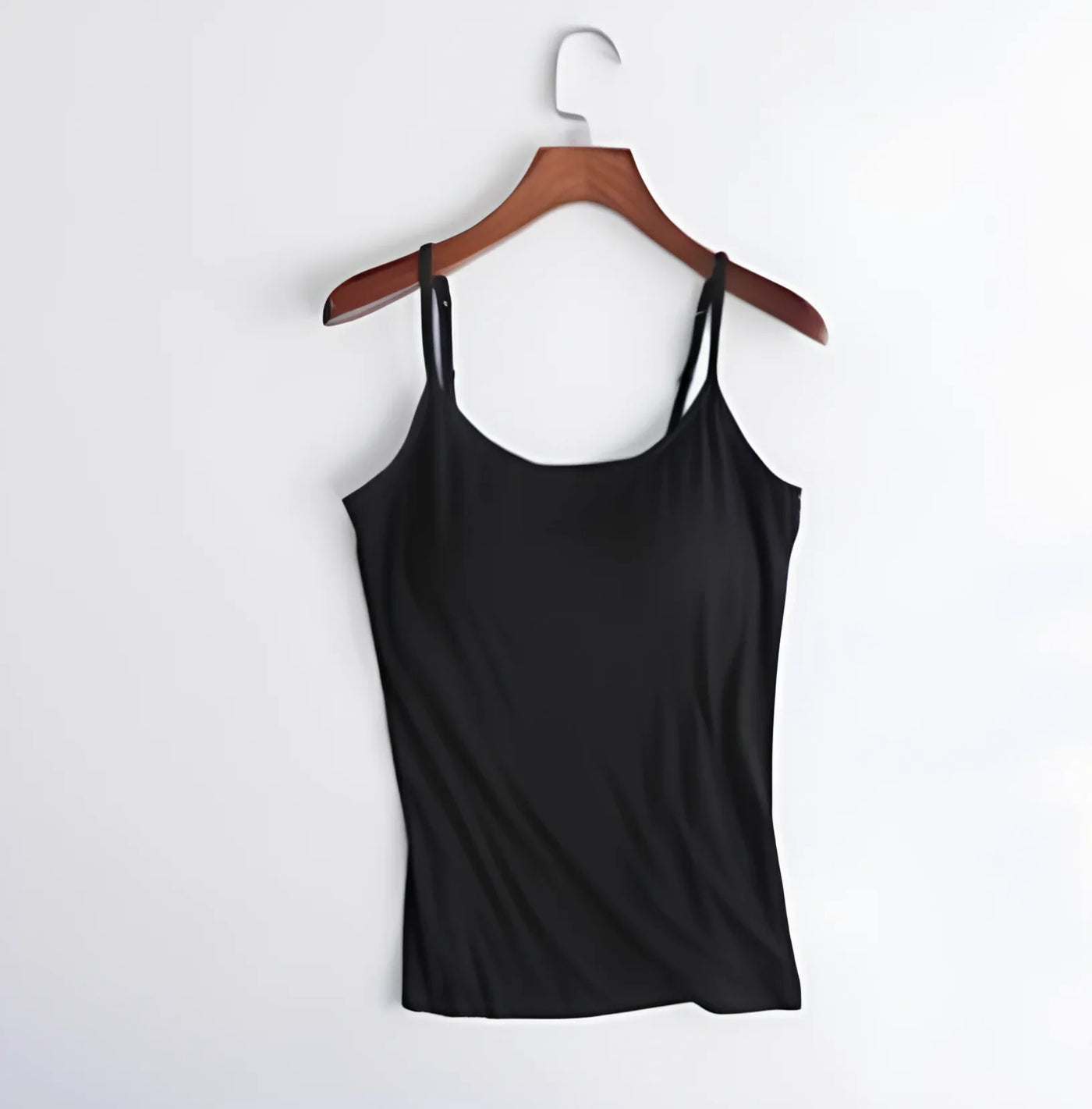 Damen Bequeme Cami Oberteil | Eingebauter BH