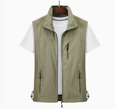 Herren Ärmellose Winddichte Reißverschluss Jacke | Draußen