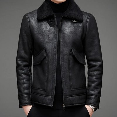 Elegante Herren Lederjacke im Vintage-Stil