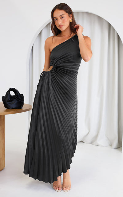 Rochelle - Schwarzes Maxi-Kleid