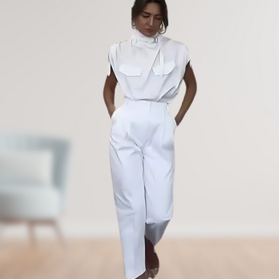 Ärmelloses Oberteil und Hosen Set für Damen