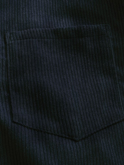 Herren Cord-Pulloverhemd | Casual Freizeithemd | Langarm