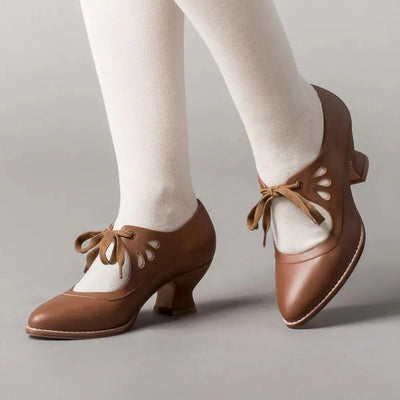 Angela Orthopädische Mary Jane Sandalen aus PU-Leder mit Niedrigem Absatz und Schnürverschluss