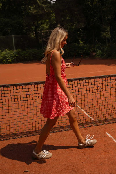 Zara | Robe Safia - rot kariert